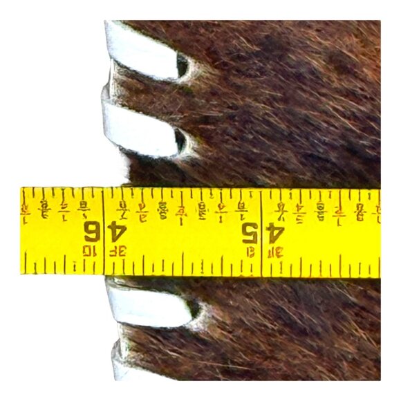 Round Cowhide Patchwork Rug 46" Texas Star Statement Piece Living Room Bedroom - Picture 5 of 7